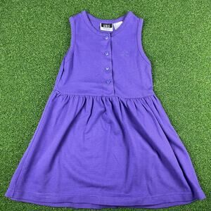 Girls on the Go Kids Purple Sleeveless Button Front Fit & Flare Midi Dress Sz 6